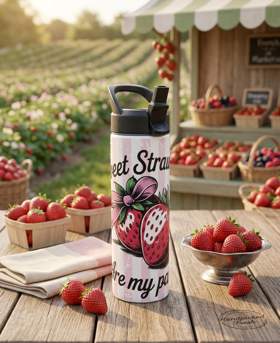 Trinkflasche/ Sportflasche Sweet Strawberry