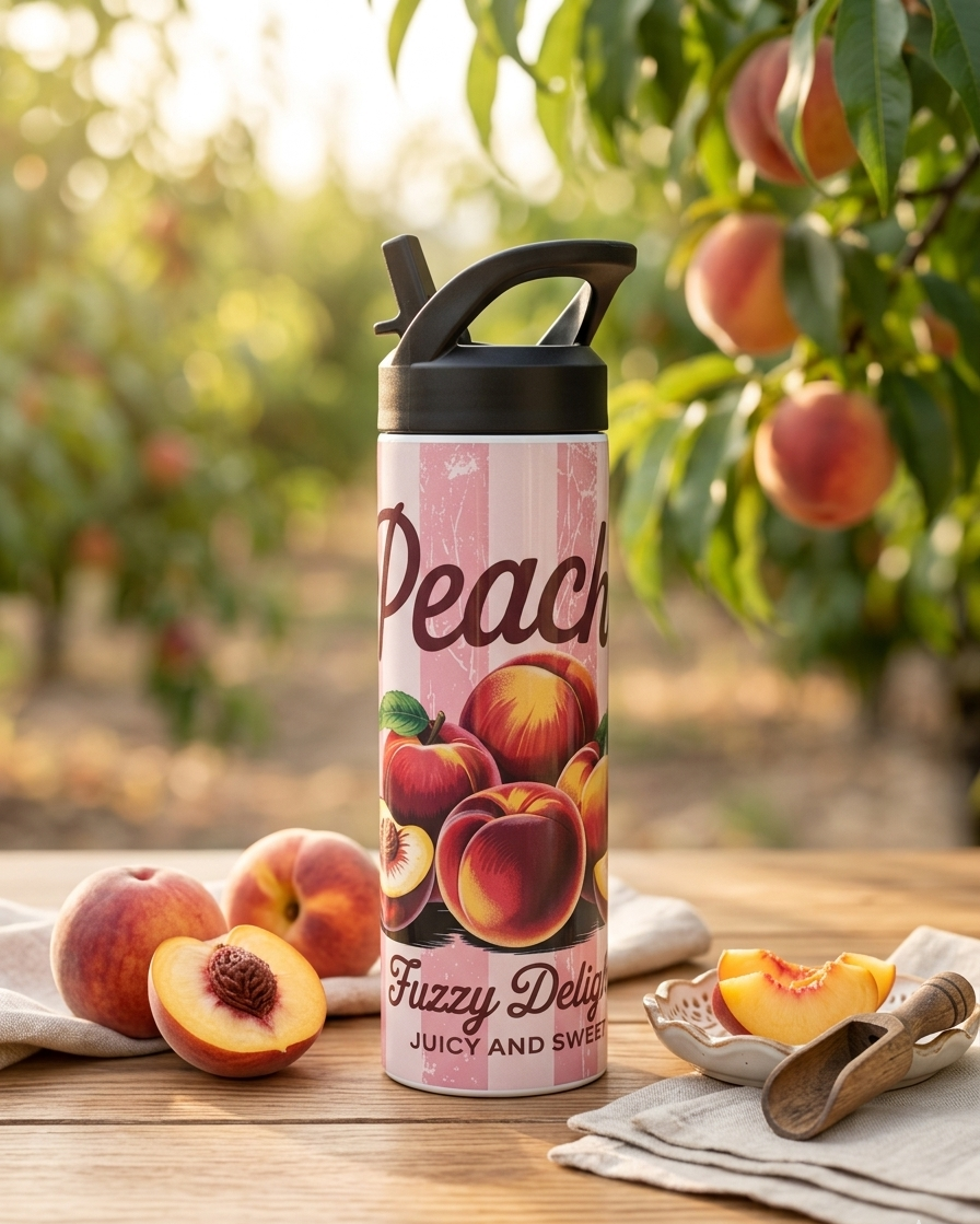 Trinkflasche/ Sportflasche Motiv Peach
