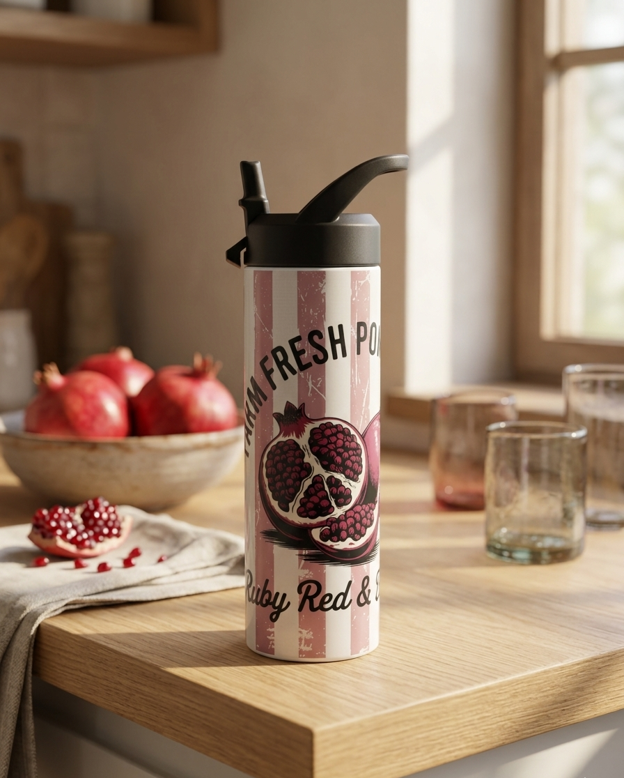 Trinkflasche / Sportflasche " Granatapfel"